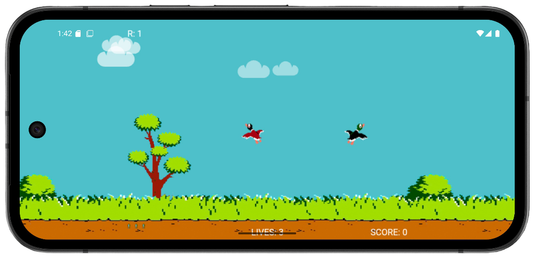 Retro Duck Shooter arcade gameplay