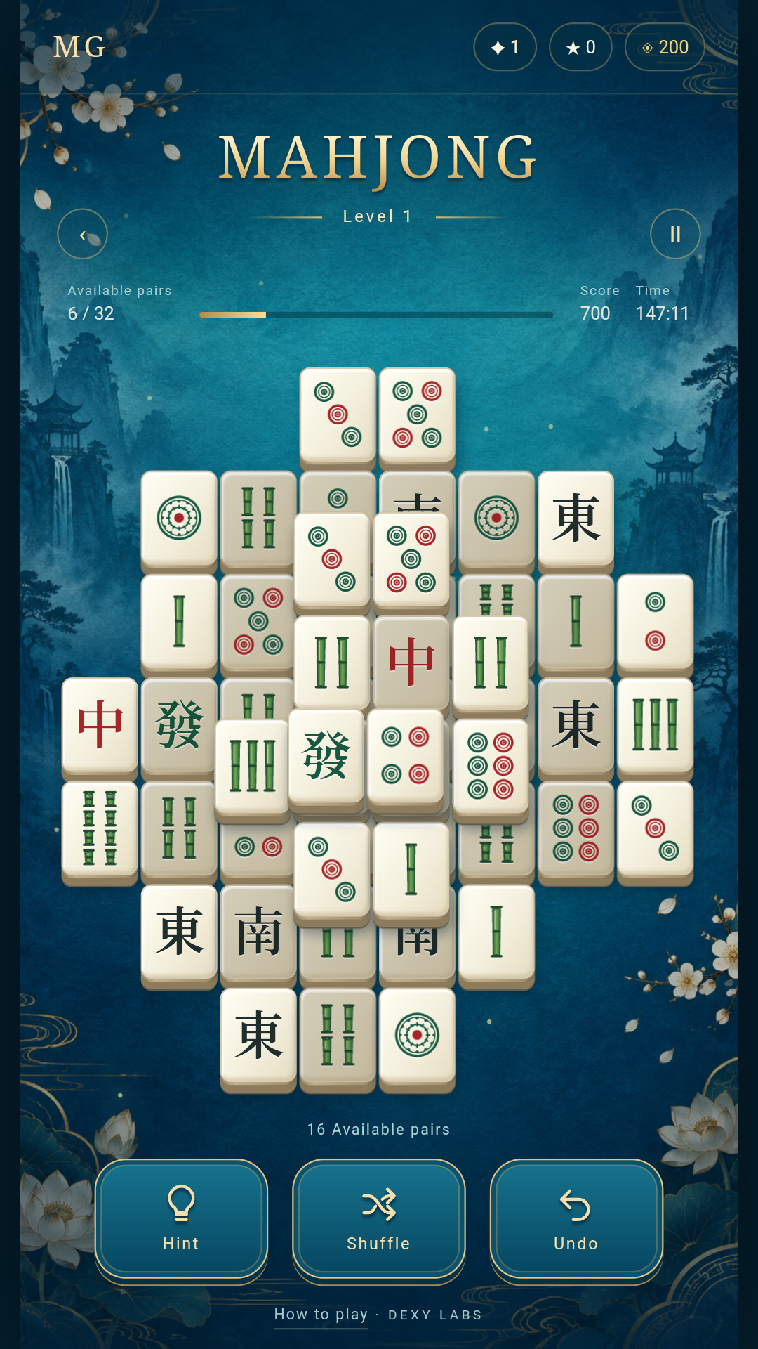 Mahjong Gardens gameplay